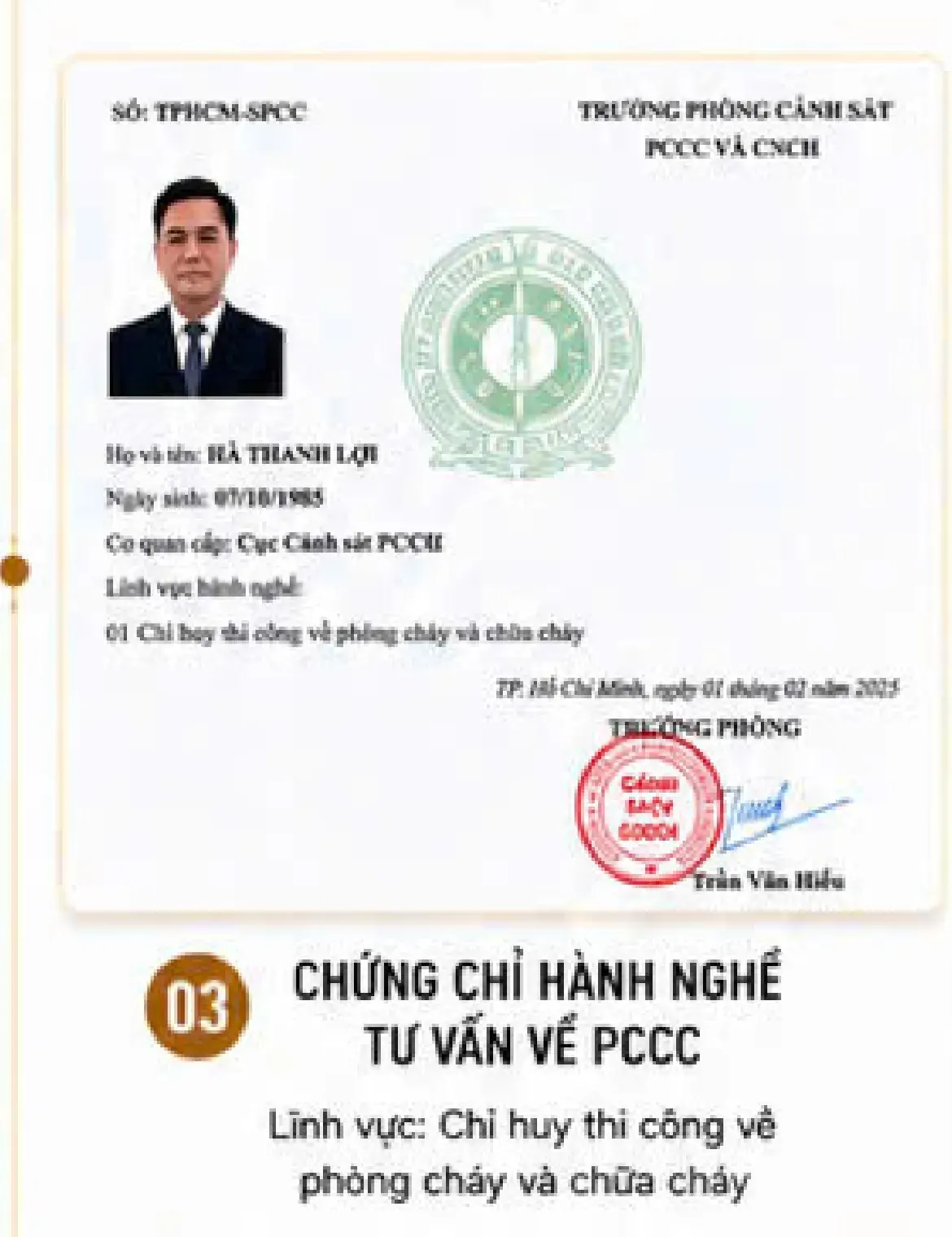 Chứng chỉ Tư vấn về PCCC